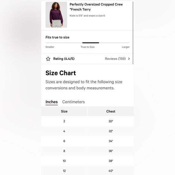 Lululemon Perfectly Oversized Cropped French Terry sweatshirt purple size 4 NWT - Picture 9 of 9